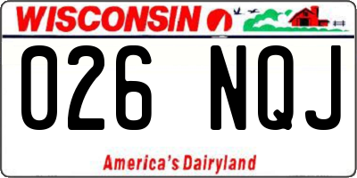WI license plate 026NQJ
