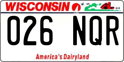WI license plate 026NQR