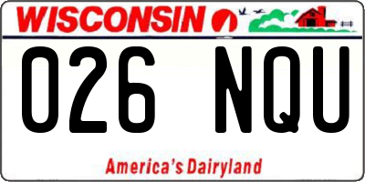 WI license plate 026NQU
