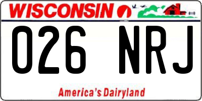 WI license plate 026NRJ