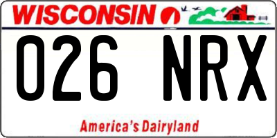 WI license plate 026NRX