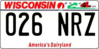 WI license plate 026NRZ