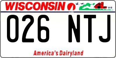 WI license plate 026NTJ