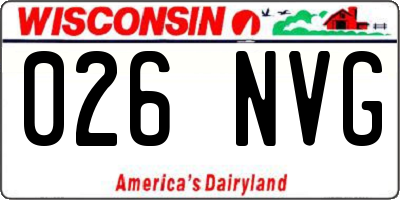 WI license plate 026NVG