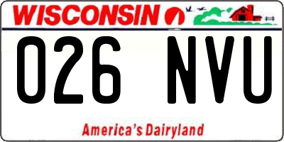 WI license plate 026NVU
