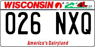 WI license plate 026NXQ