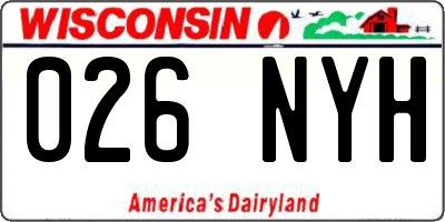 WI license plate 026NYH