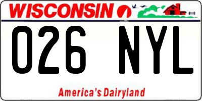 WI license plate 026NYL