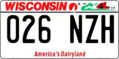 WI license plate 026NZH