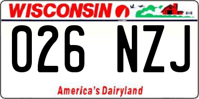WI license plate 026NZJ