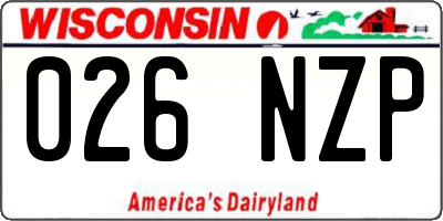 WI license plate 026NZP
