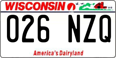 WI license plate 026NZQ