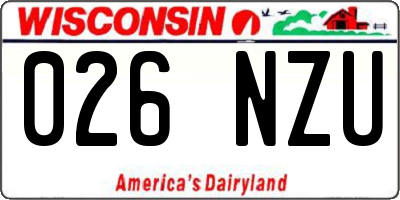 WI license plate 026NZU