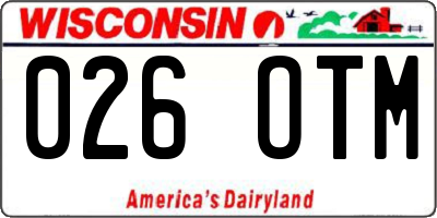 WI license plate 026OTM