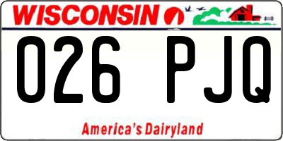 WI license plate 026PJQ