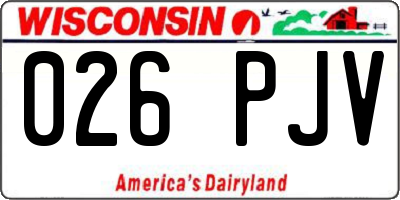 WI license plate 026PJV