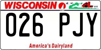 WI license plate 026PJY