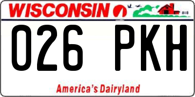 WI license plate 026PKH