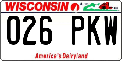 WI license plate 026PKW