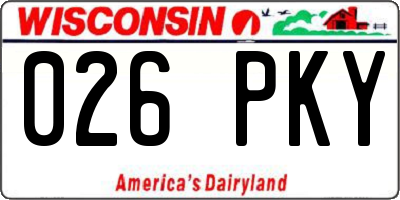 WI license plate 026PKY