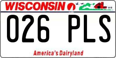 WI license plate 026PLS
