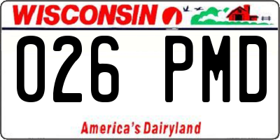 WI license plate 026PMD
