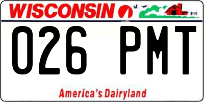 WI license plate 026PMT