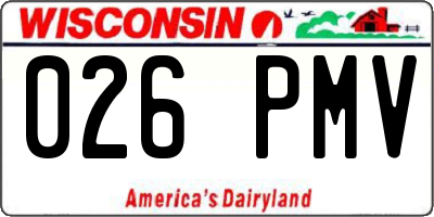 WI license plate 026PMV