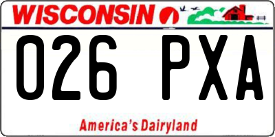 WI license plate 026PXA