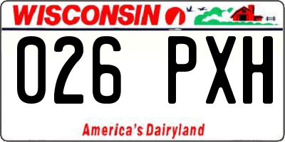 WI license plate 026PXH
