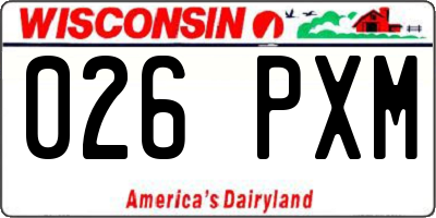 WI license plate 026PXM