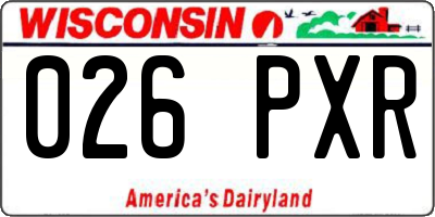 WI license plate 026PXR