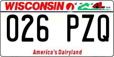 WI license plate 026PZQ