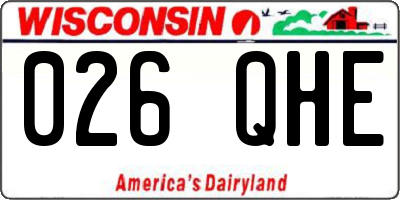 WI license plate 026QHE