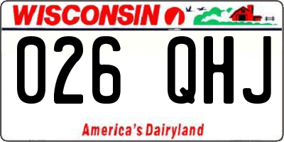 WI license plate 026QHJ