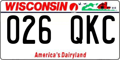 WI license plate 026QKC