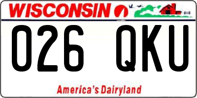 WI license plate 026QKU