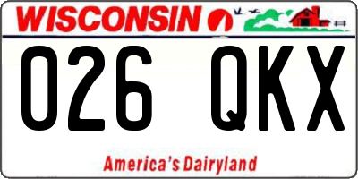 WI license plate 026QKX