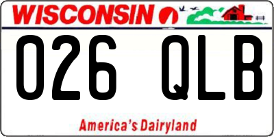 WI license plate 026QLB