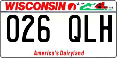 WI license plate 026QLH