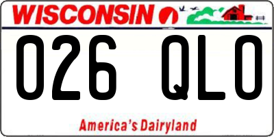 WI license plate 026QLO