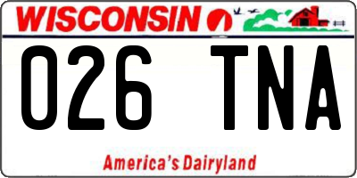 WI license plate 026TNA