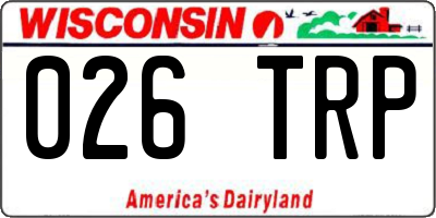 WI license plate 026TRP