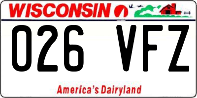 WI license plate 026VFZ