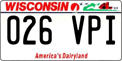 WI license plate 026VPI