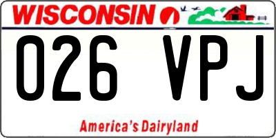 WI license plate 026VPJ