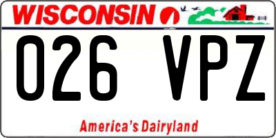 WI license plate 026VPZ