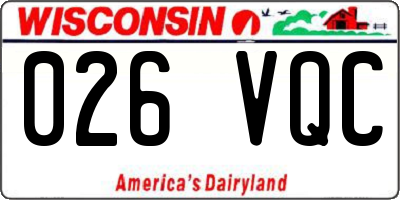 WI license plate 026VQC