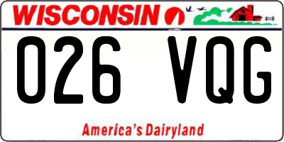 WI license plate 026VQG