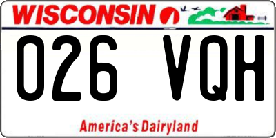 WI license plate 026VQH